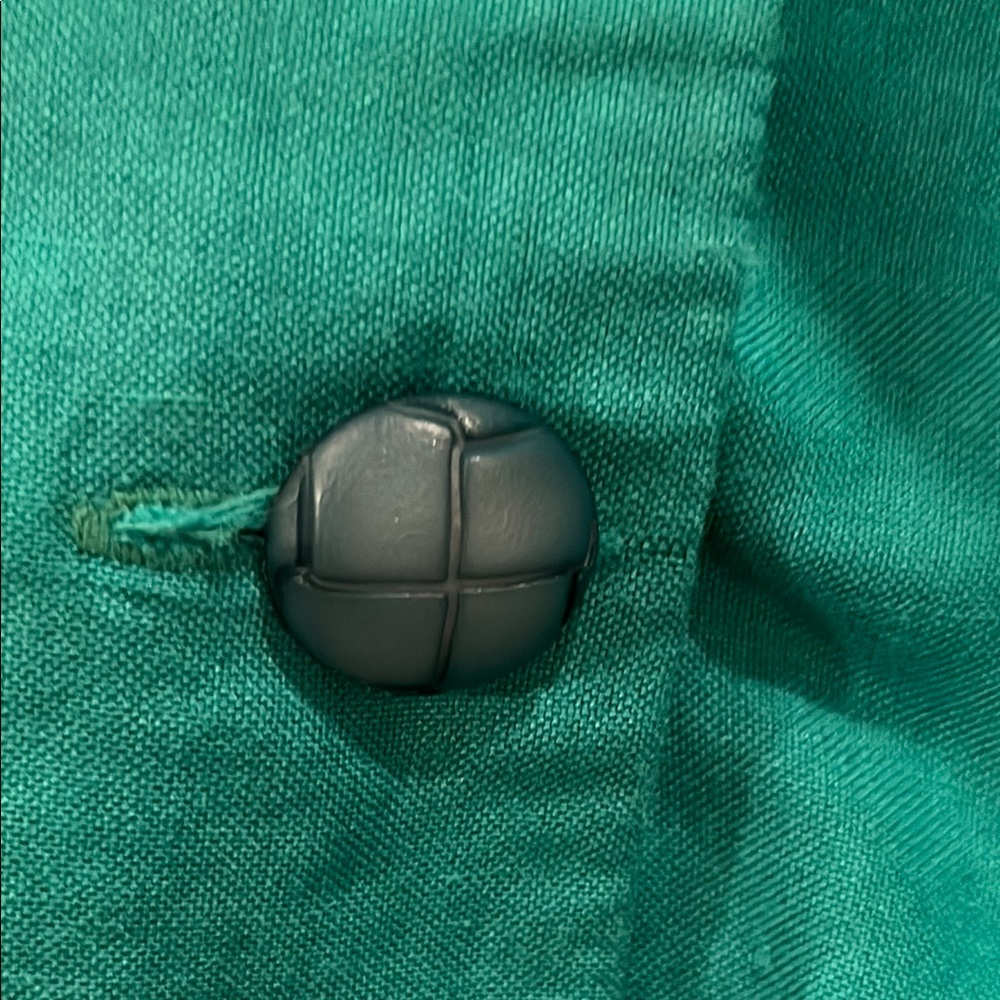 Green V-Neck Sleeveless Buttoned Midi Dress - Picture 7 of 7